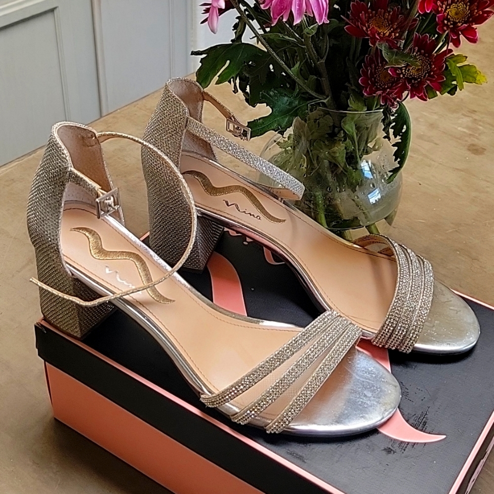 Nina Nagida Silver Dream Sandal Size 9M